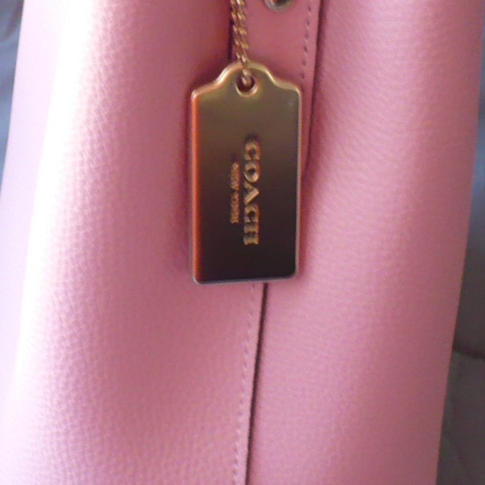Coach Crossbody Leather Pink Purse Town Bucket Bag Pink NEW - Picture 9 of 9